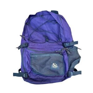 Vintage Eddie Bauer Men's Purple Black Adjustable Straps Backpack